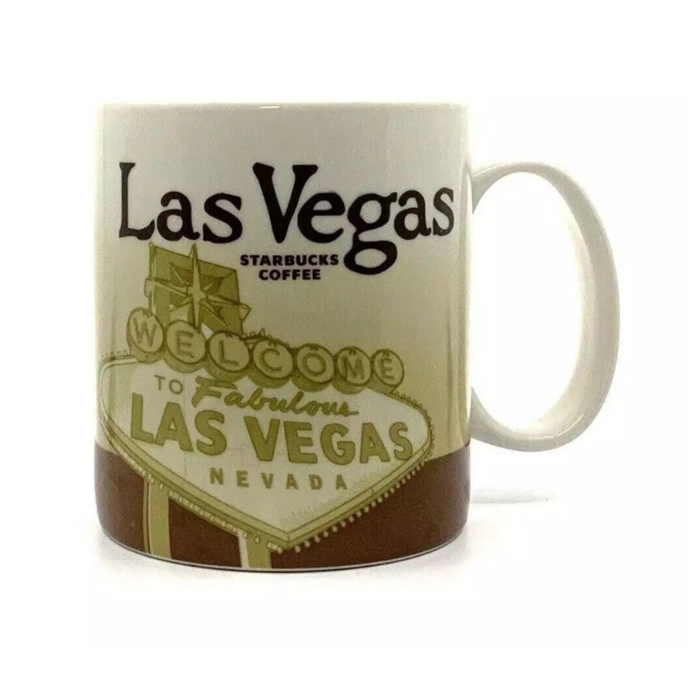 Starbucks Las Vegas Coffee Mug Vintage Ceramic 16 Oz Very Good Condition‎ 2010